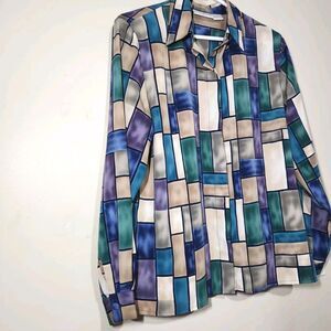 Alfred Dunner Shirt for women Size 8 Longsleeve Lightweight Hidden Buttons